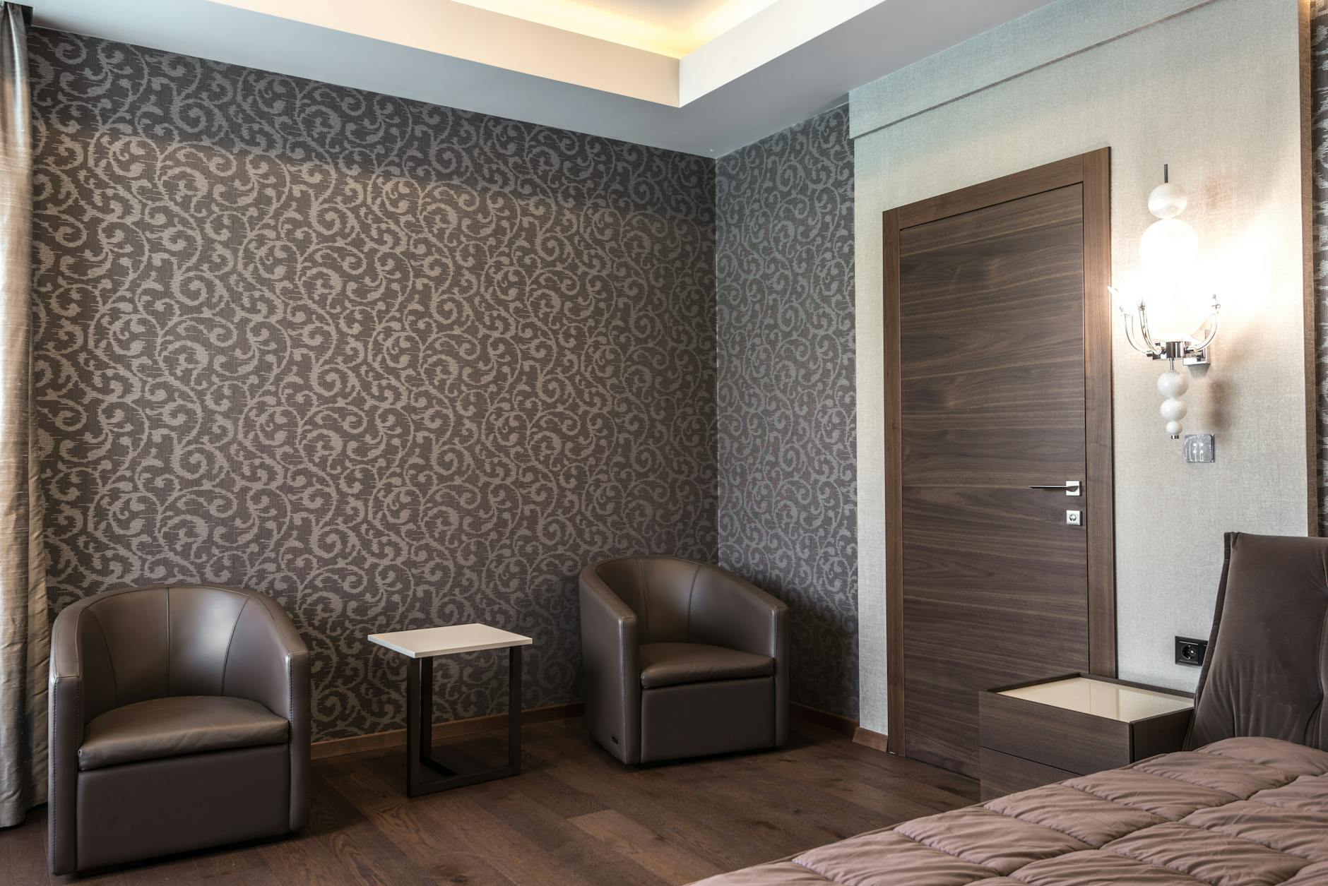 Stylish boutique hotel room interior, representing mid-range accommodation options for where to stay in Adelaide