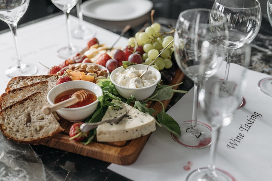 Adelaide Central Market food cheese board with wine tasting