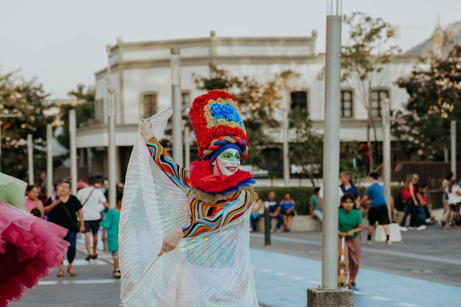 Street performer entertaining crowd at Adelaide Fringe festival
