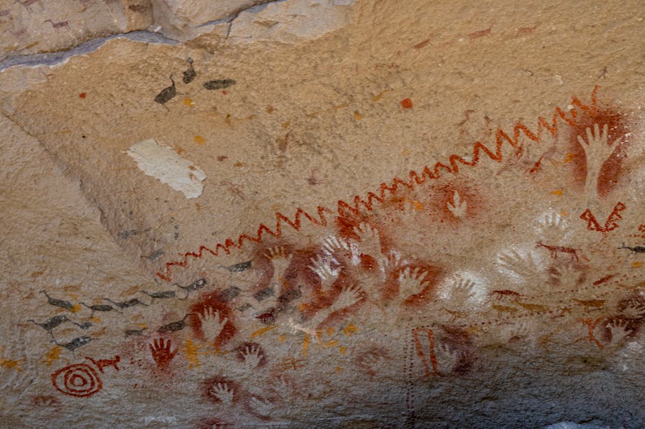 Aboriginal art painting representing indigenous Australian culture