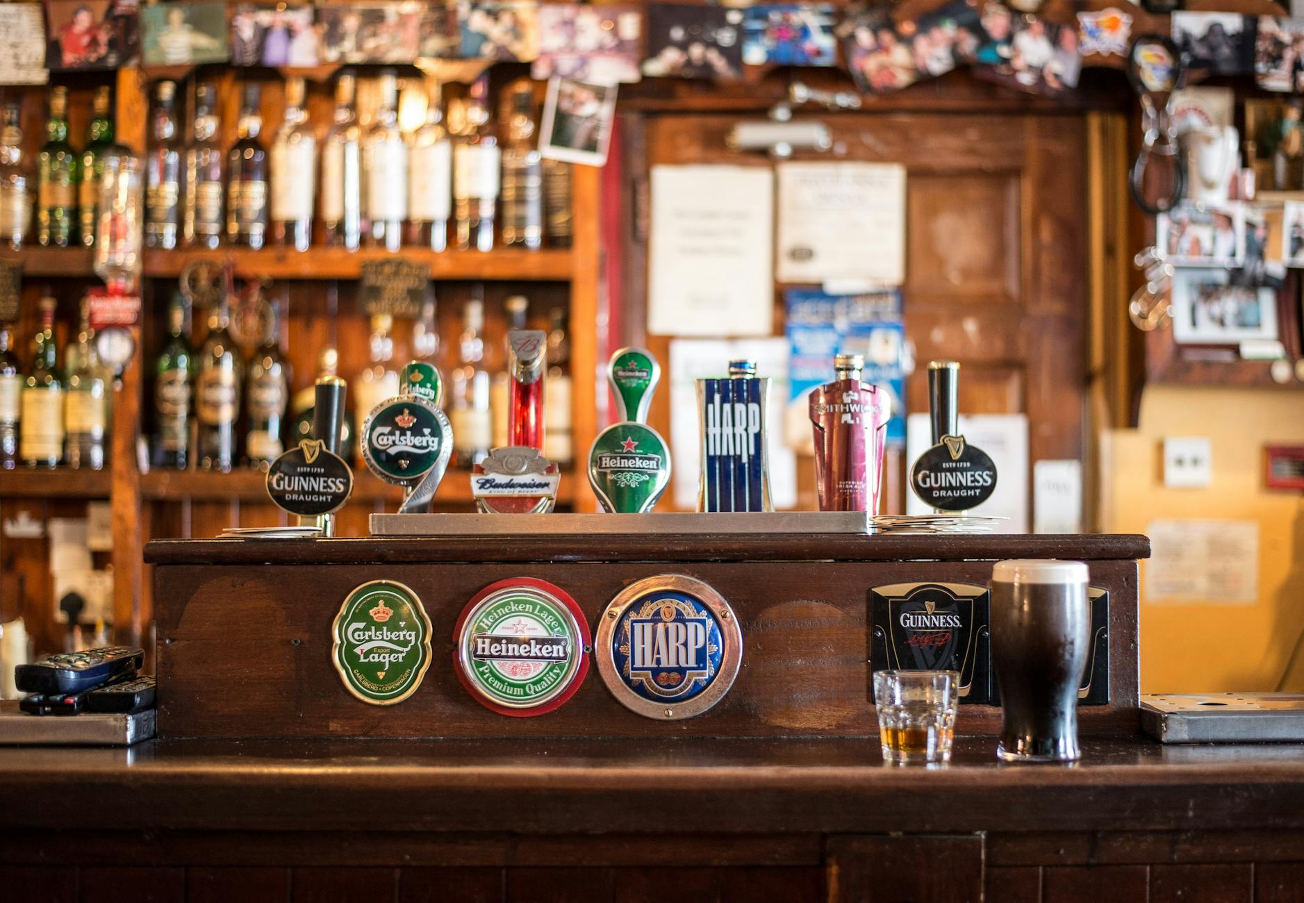 Traditional front-bar interior of an Adelaide pub