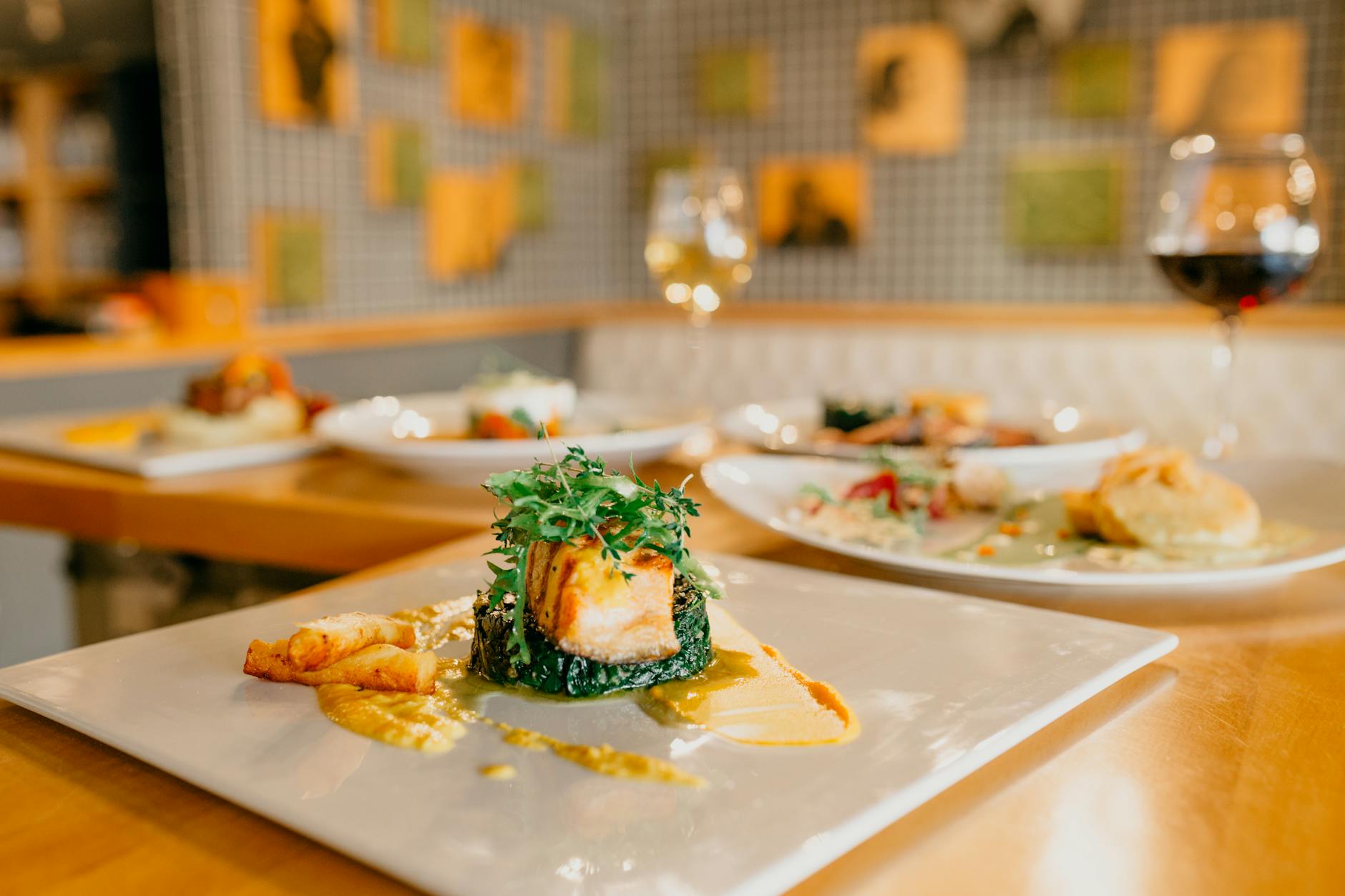 A plated fine-dining dish at a Barossa Valley winery restaurant