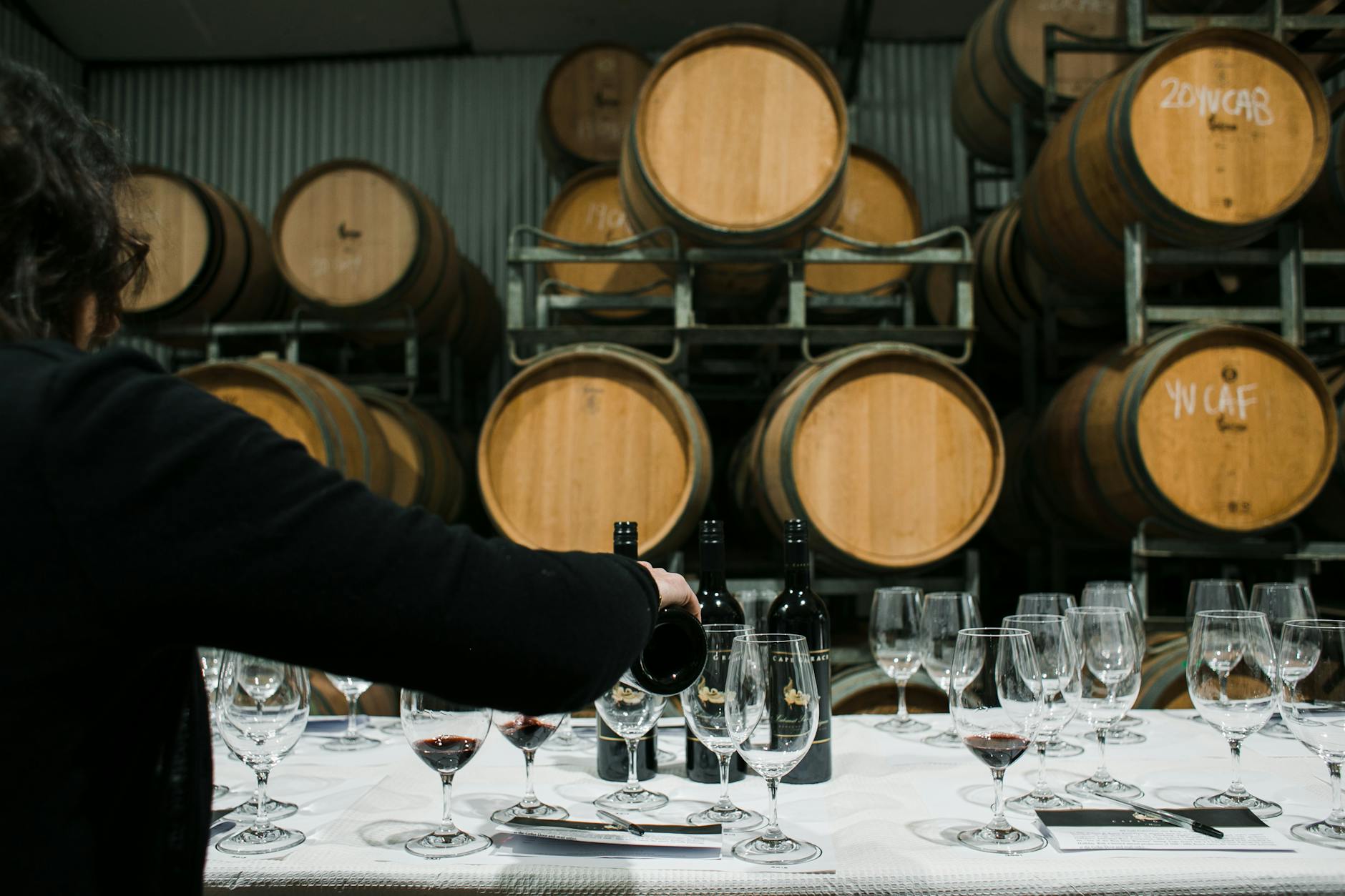 Wine tasting at a cellar door in a South Australian wine region