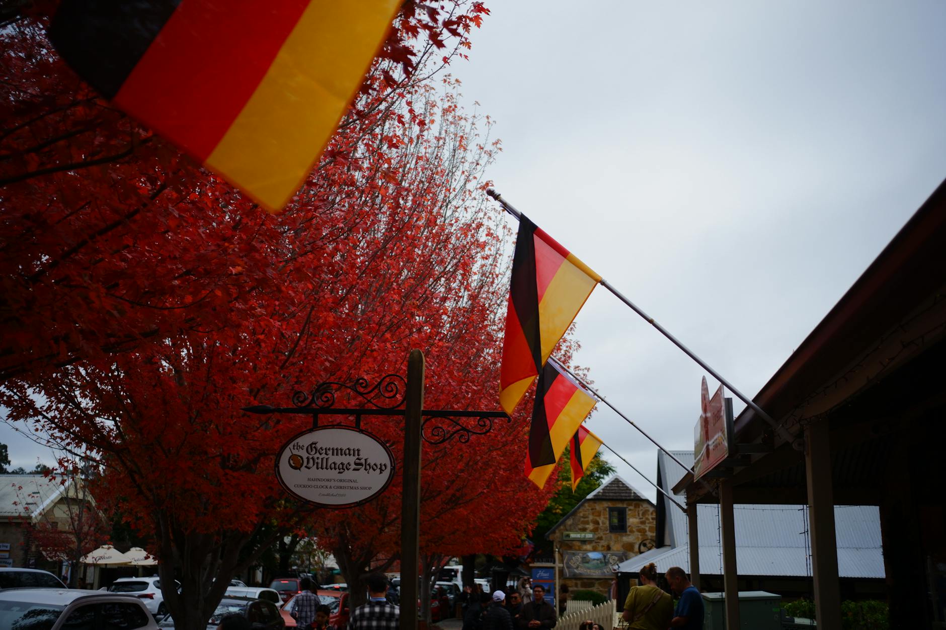 Heritage buildings in Hahndorf showing German colonial architecture