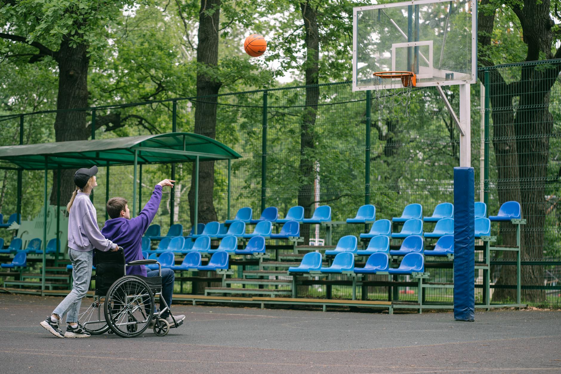 Inclusive all-abilities playground with accessible equipment for all children