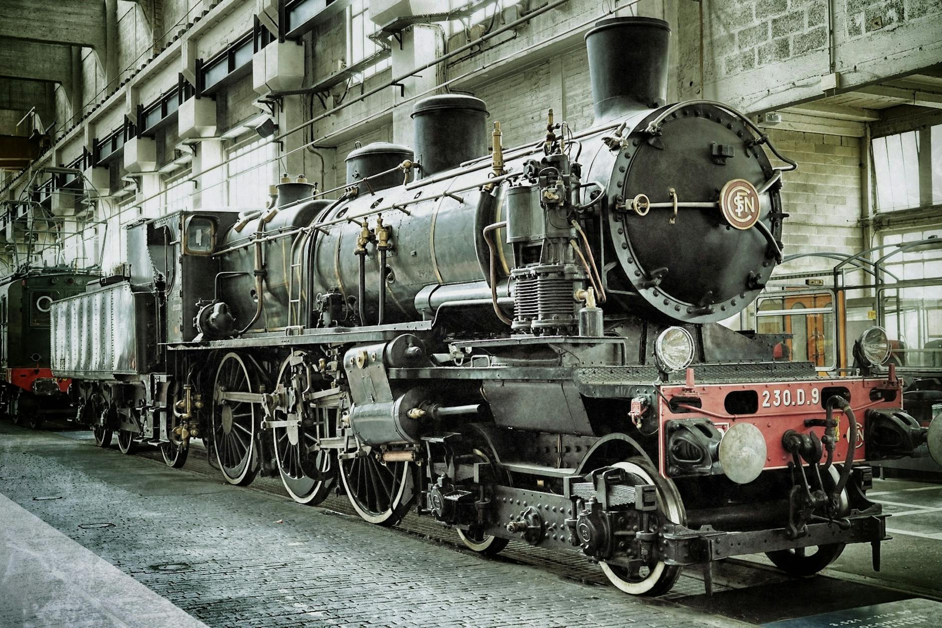 Steam locomotive at the National Railway Museum in Port Adelaide