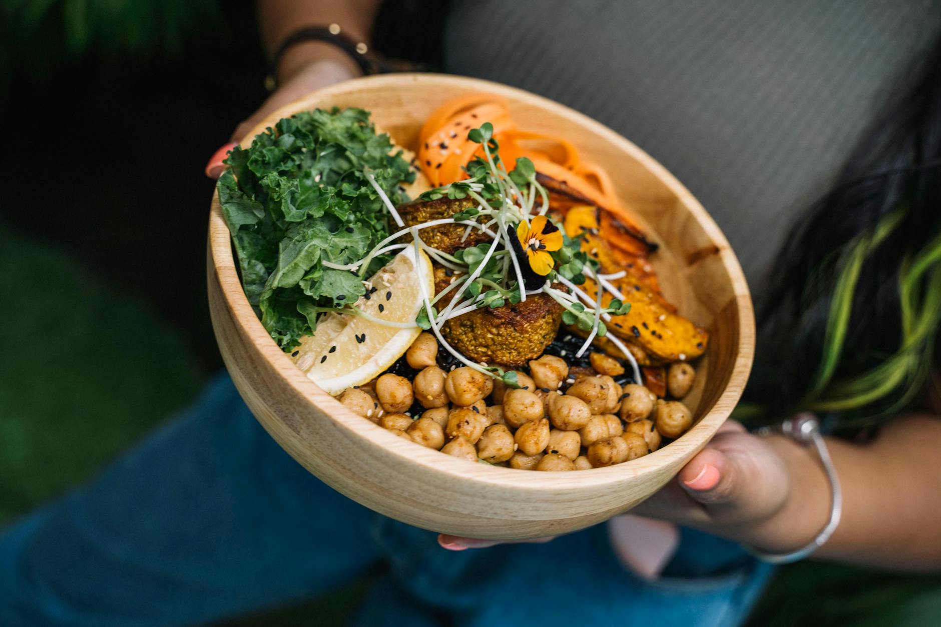 A wholefood vegan bowl of plant-based ingredients in Adelaide