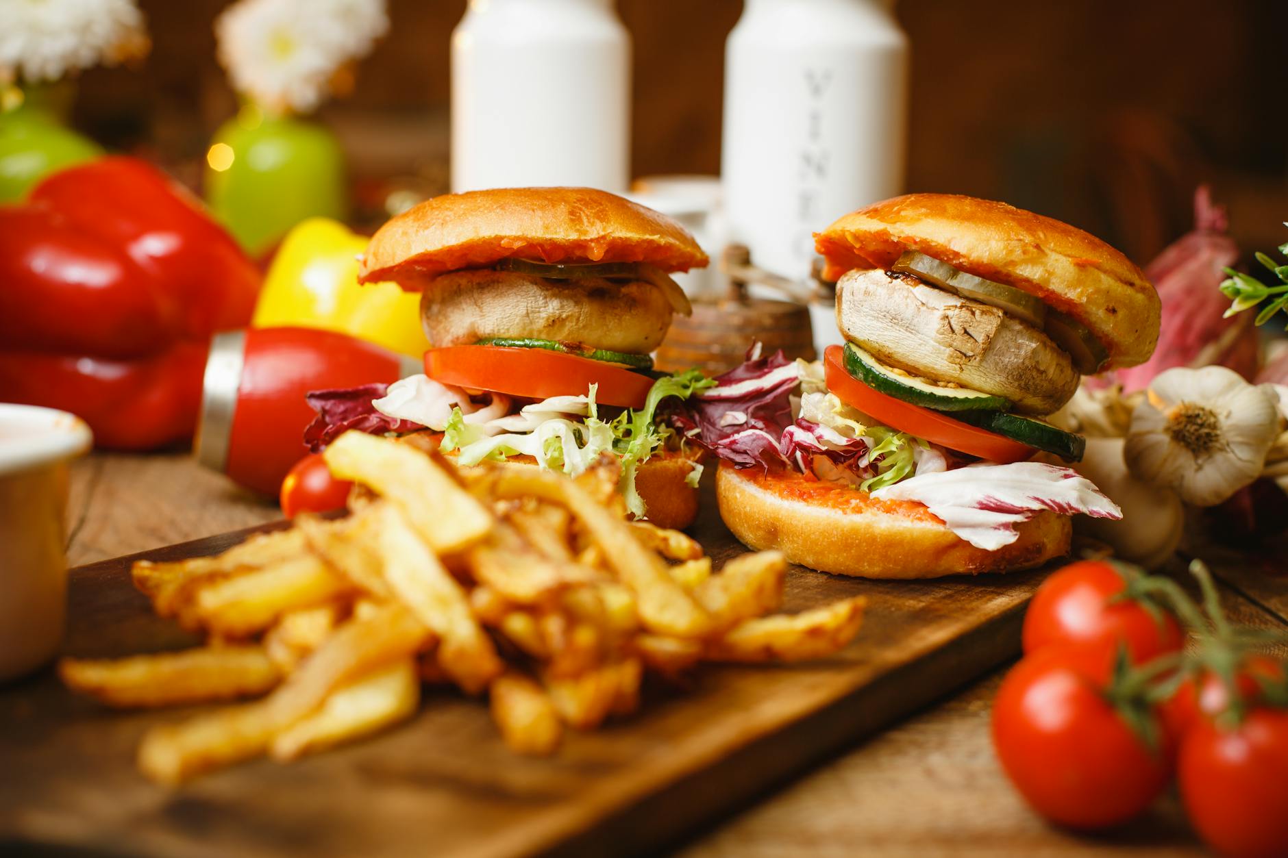 A plant-based vegan burger of the kind served in Adelaide