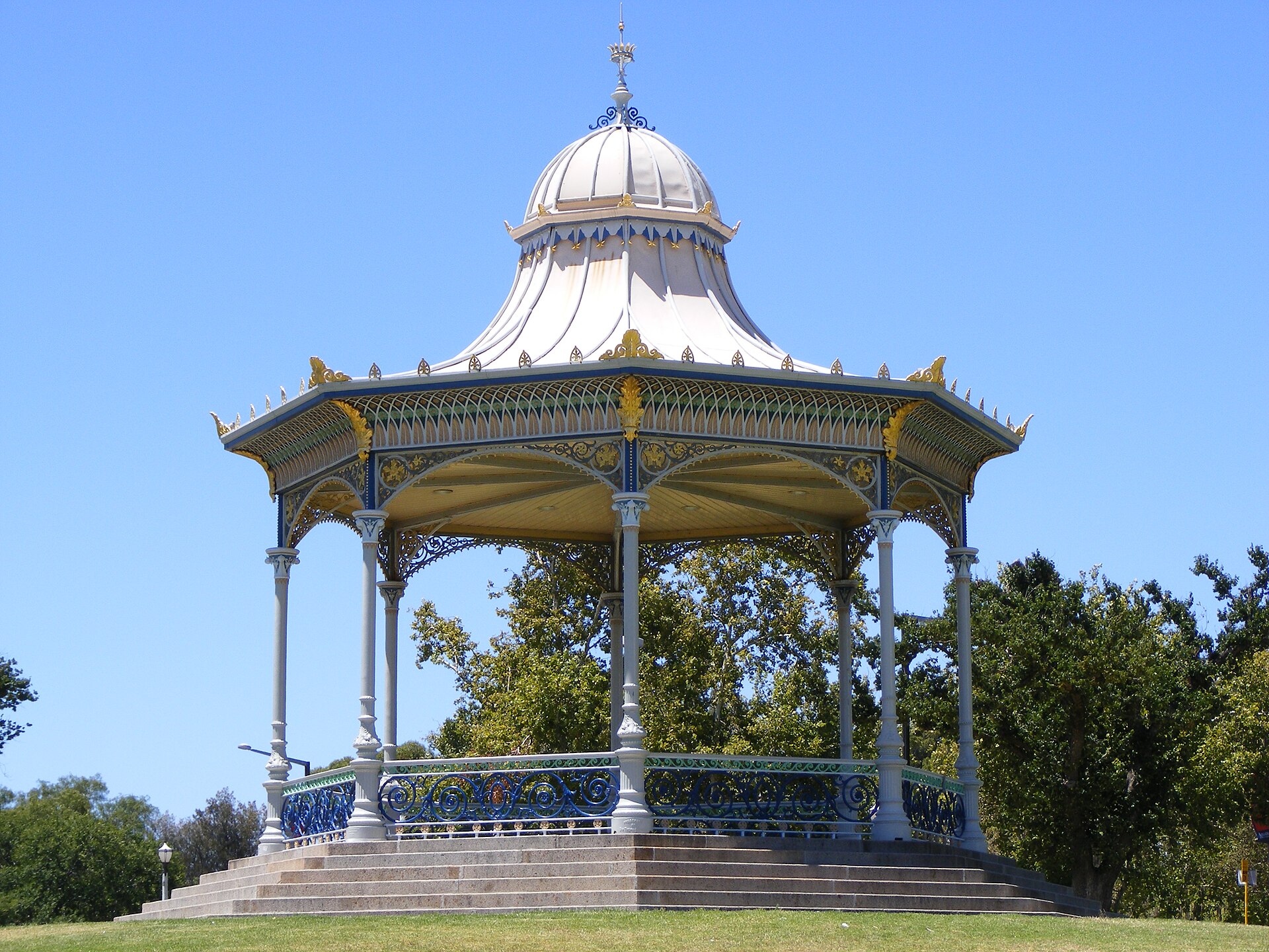 The ornate Victorian rotunda in Elder Park on the banks of the River Torrens in Adelaide